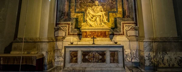 Vatikán Itálie Června 2018 Pieta Škoda 1499 Renesanční Socha Michelangela — Stock fotografie