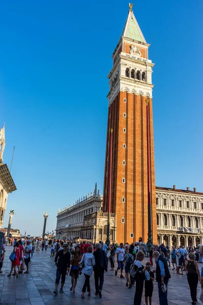 Veneza Itália Junho 2018 Praça Campanile São Marcos Veneza Itália — Fotografia de Stock