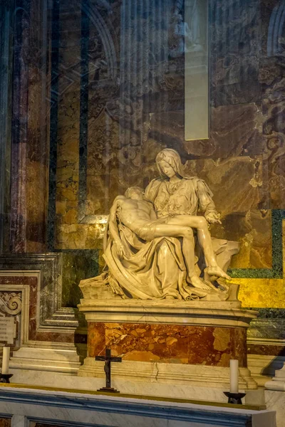 Vatican City Italy June 2018 Pieta Pity 1499 Renaissance Sculpture — Stock Photo, Image