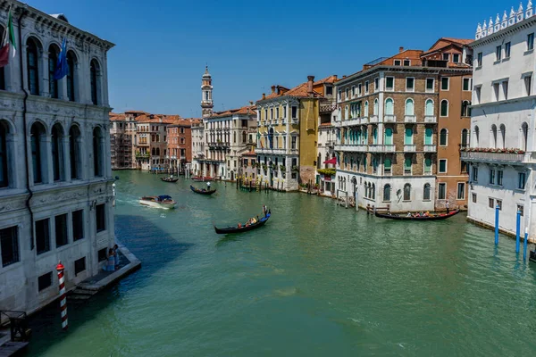 Venise Italie Juillet 2018 Les Gondoles Sur Grand Canal Venise — Photo