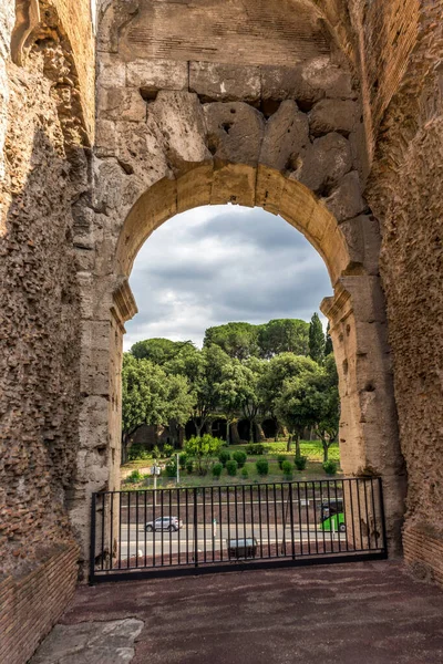 Roma Italia Junio 2018 Ruinas Del Foro Romano Vistas Través — Foto de Stock