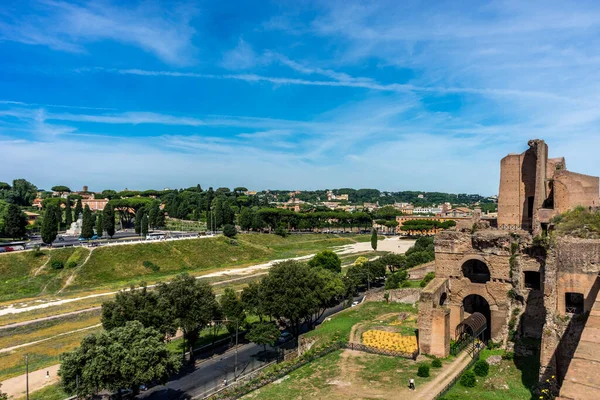 Rom Italien Juni 2018 Antika Ruinerna Circus Maximus Dalen Mellan — Stockfoto
