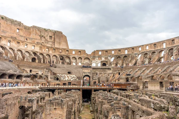 Roma Giugno 2018 Interno Del Colosseo Romano Colosseo Colosseo Noto — Foto Stock