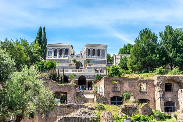 Rom Italien Juni 2018 Antika Ruinerna Vid Forum Romanum Palatinkullen — Stockfoto