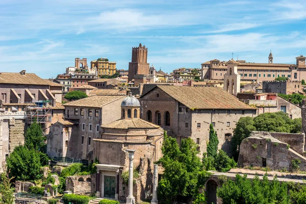 Rome Italië Juni 2018 Oude Ruïnes Van Het Forum Romanum — Stockfoto