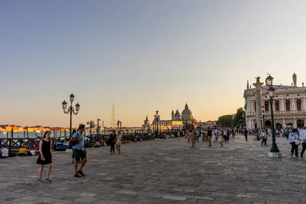 Veneza Itália Junho 2018 Pôr Sol Piazza San Marco Veneza — Fotografia de Stock