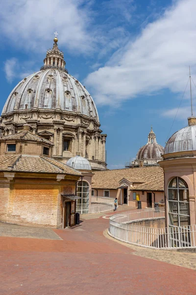 Vatikánváros Olaszország 2018 Június Szent Péter Bazilika Kupolája Felülről Nézve — Stock Fotó