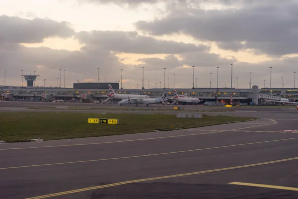 Amsterdam Schiphol 2018 Plane Schiphol Airport — 스톡 사진