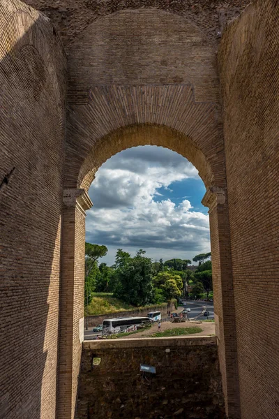 Rome Italië Juni 2018 Ruïnes Van Het Romeinse Forum Bekeken — Stockfoto