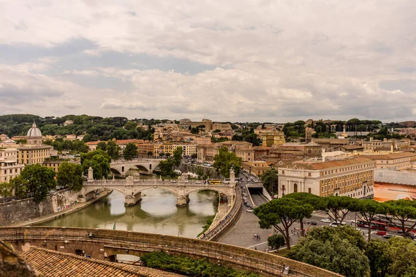 Ρώμη Ιταλία Ιουνίου 2018 Cityscape Της Ρώμης Ποταμό Τίβερη Και — Φωτογραφία Αρχείου