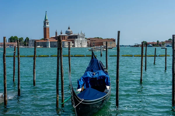 Venise Italie Juillet 2018 Gondolas Amarré Près Place Saint Marc — Photo