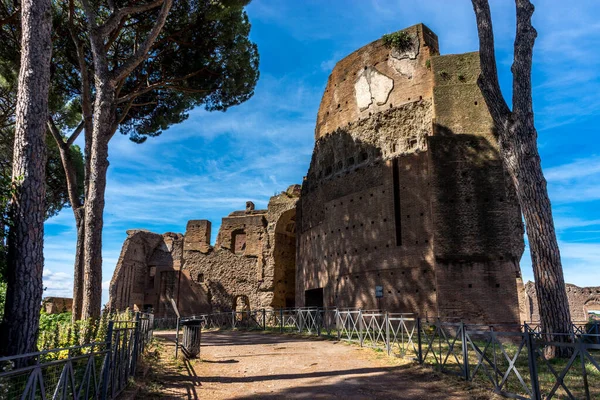 ローマ イタリア 6月2018 ローマのローマフォーラムの古代遺跡 世界的に有名なランドマーク — ストック写真