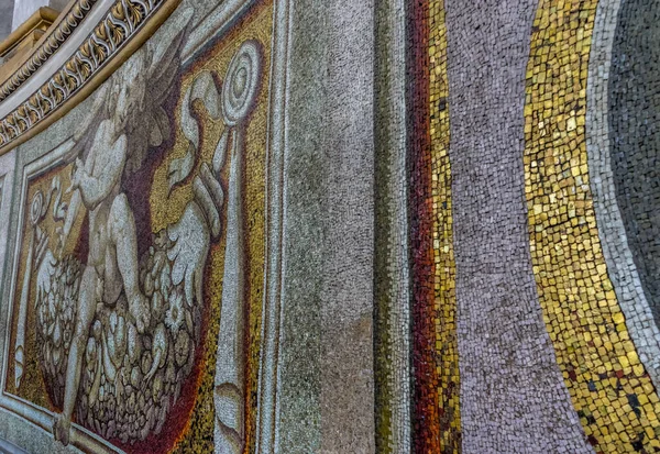 Ватикан Италия Июня 2018 Года Художественное Оформление Стенах Базилики Святого — стоковое фото