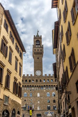 Floransa, İtalya - 25 Haziran 2018: Floransa, İtalya 'daki Palazzo Vecchio