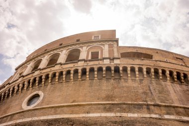 Roma, İtalya - 23 Haziran 2018: Roma, İtalya 'daki Hadrian Anıtmezarı Sant Angelo Kalesi