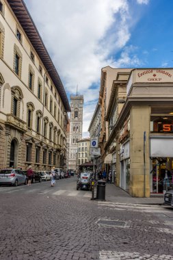 Floransa, İtalya - 25 Haziran 2018: Santa Maria del Fiore Katedrali muhteşem Rönesans Kubbesi tasarlanmış Filippo Brunelleschi