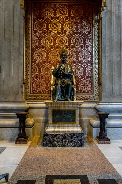 Vaticaanstad Italië Juni 2018 Standbeeld Van Sint Pieter San Pedro — Stockfoto