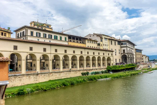 Φλωρεντία Ιταλία Ιουνίου 2018 Ponte Alle Grazie Πάνω Από Τον — Φωτογραφία Αρχείου