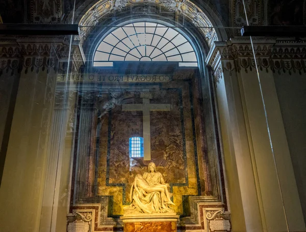 Vatikánváros Olaszország 2018 Június Pieta Szánalom 1499 Michelangelo Buonarroti Reneszánsz — Stock Fotó