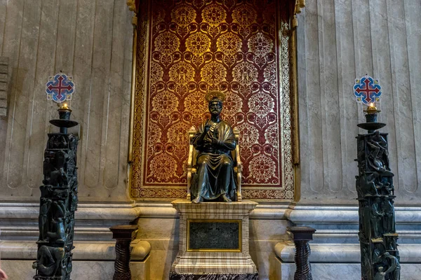 Cidade Vaticano Itália Junho 2018 Estátua São Pedro São Pedro — Fotografia de Stock