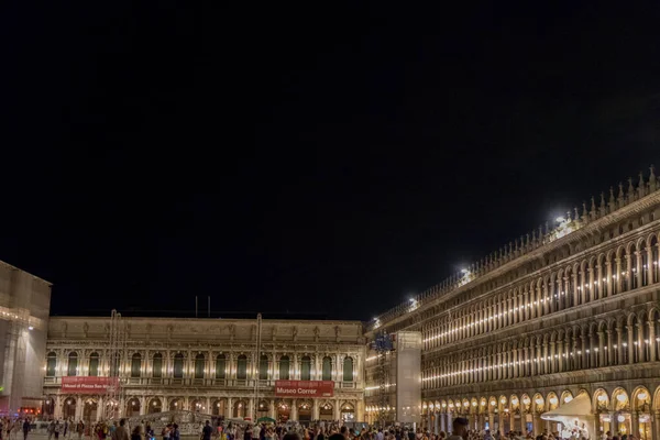 Veneza Itália Junho 2018 Noite Piazza San Marco Veneza Itália — Fotografia de Stock