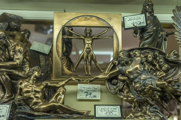 Venedig Italien Juni 2018 Vitruvian Man Artefakter Visas Butik Venedig — Stockfoto