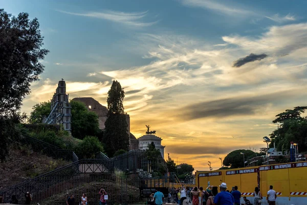 Rome Italië Juni 2018 Gouden Zonsondergang Bij Het Graf Van — Stockfoto