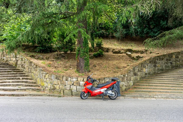 Florence Italië Juni 2018 Rode Gilera Nexus Vespa Scooter Florence — Stockfoto