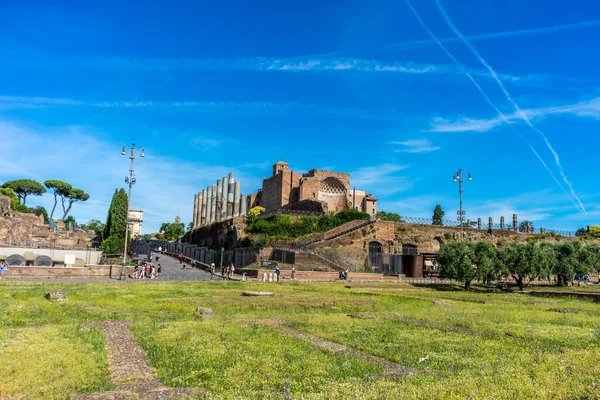 Rome Italië Juni 2018 Oude Ruïnes Van Het Forum Romanum — Stockfoto