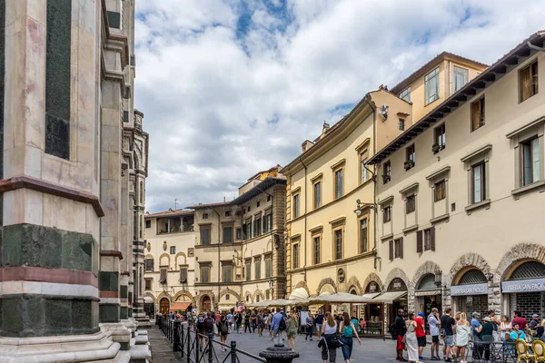 Florencia Italia Junio 2018 Turistas Calle Piazza San Giovanni Florencia —  Fotos de Stock
