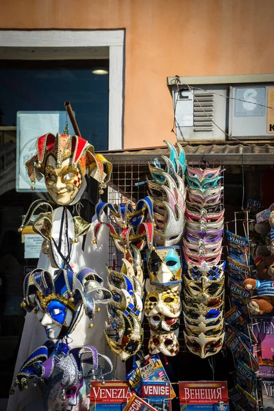 Venedig Italien Juni 2018 Bunte Venezianische Maske Einem Geschäft Venedig — Stockfoto