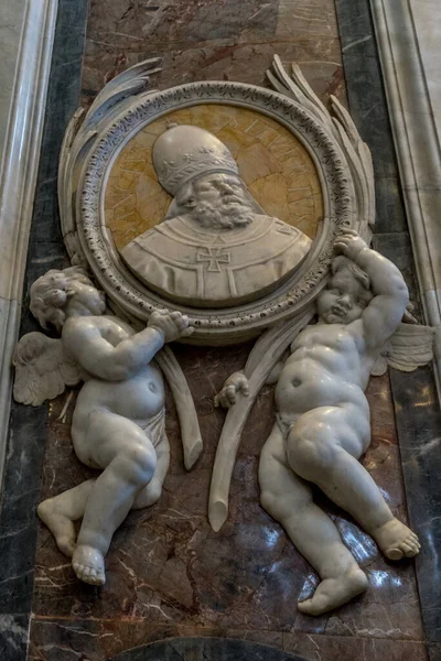 Cidade Vaticano Itália Junho 2018 Interiores Decorados Basílica São Pedro — Fotografia de Stock