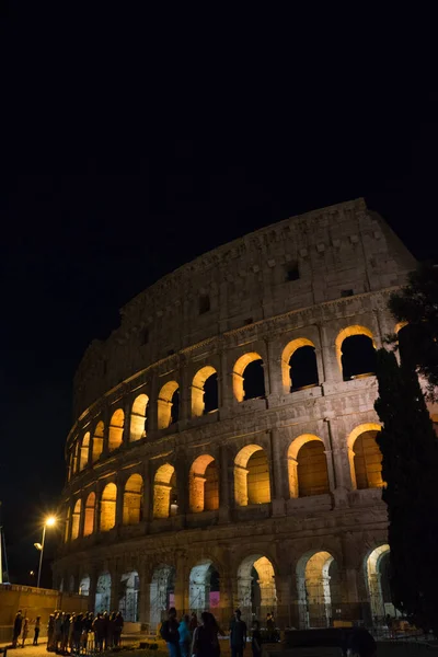 Roma Giugno 2018 Notte Grande Colosseo Romano Colosseo Colosseo Noto — Foto Stock