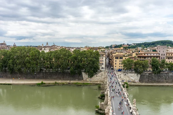 Ρώμη Ιταλία Ιουνίου 2018 Cityscape Της Ρώμης Ποταμό Τίβερη Και — Φωτογραφία Αρχείου