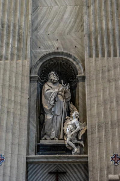 Cidade Vaticano Itália Junho 2018 Estátua Mármore Com Santo Anjo — Fotografia de Stock