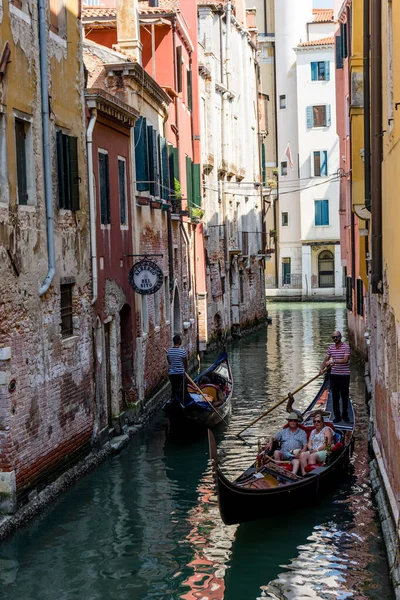 Venise Italie Juillet 2018 Les Gondoles Sur Canal Venise Italie — Photo