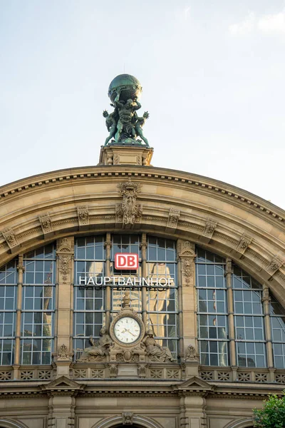 Frankfurt Germany 30Th May 2018 Sunset Bahnhof Railway Station Frankfurt — Stock Photo, Image