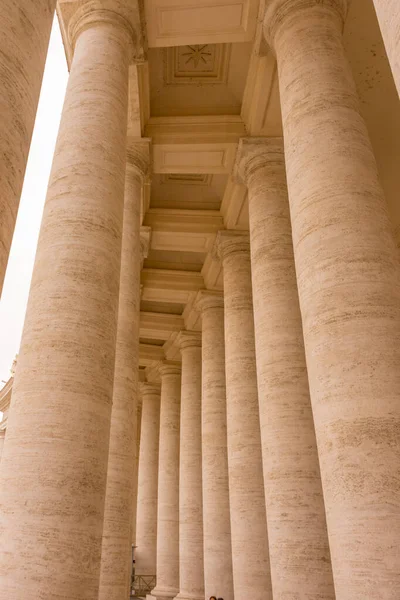 Cidade Vaticano Itália Junho 2018 Colunatas Praça São Pedro Cidade — Fotografia de Stock