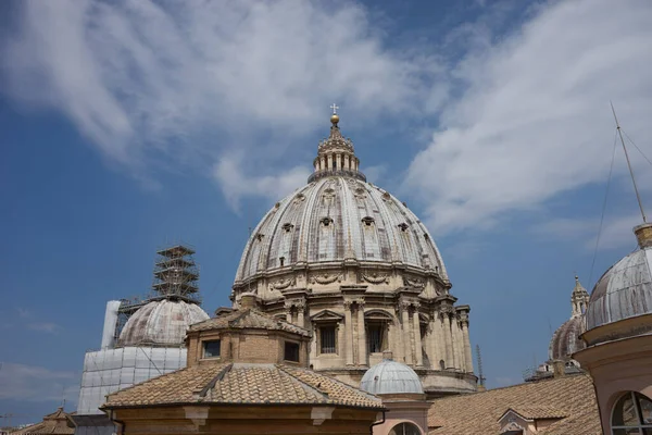 Cidade Vaticano Itália Junho 2018 Cúpula Basílica São Pedro Vista — Fotografia de Stock