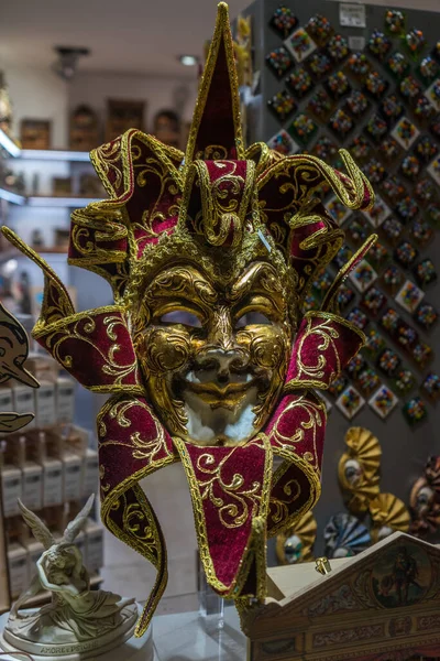 Venedig Italien Juni 2018 Bunte Venezianische Maske Einem Geschäft Venedig — Stockfoto