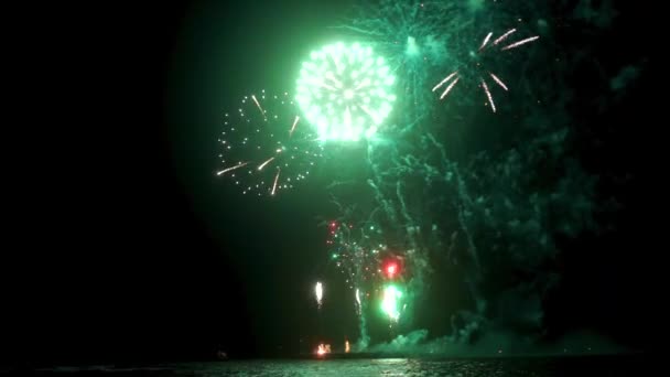 Evento Estivo Annuale Fuochi Artificio Sulla Spiaggia Scheveningen Den Haag — Video Stock