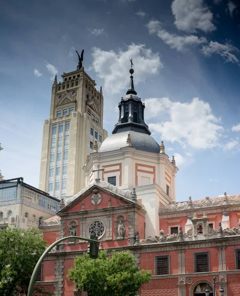 Espagne Madrid Europe Bas Angle View Church Cathedral Buildings Sky — Photo