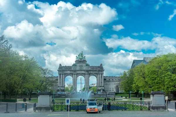 Brüksel Deki Brandenburg Kapısı Brüksel Belçika Avrupa Daki Parc Cinquantenaire — Stok fotoğraf
