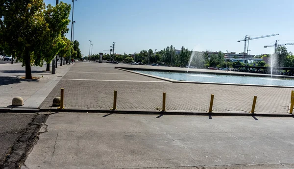 Spanien Cordoba Europa Empty Road Von Railing City Gegen Clear — Stockfoto