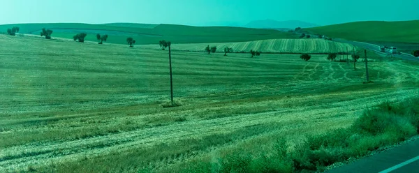 スペイン ロンダ ヨーロッパ スカイに対する農業分野の科学的見解 — ストック写真