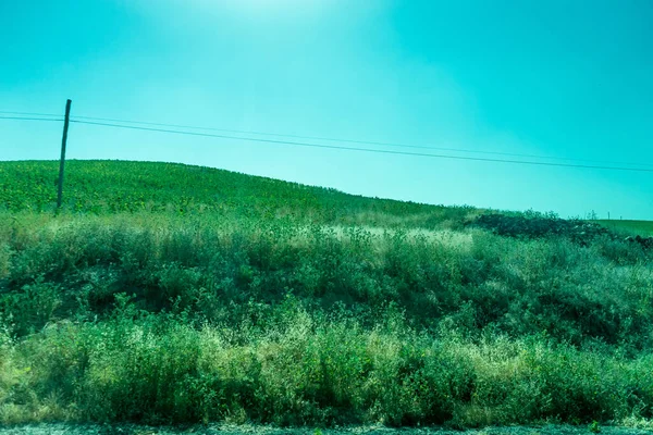 Espanha Ronda Europa Vista Cenica Campo Agrícola Contra Céu — Fotografia de Stock