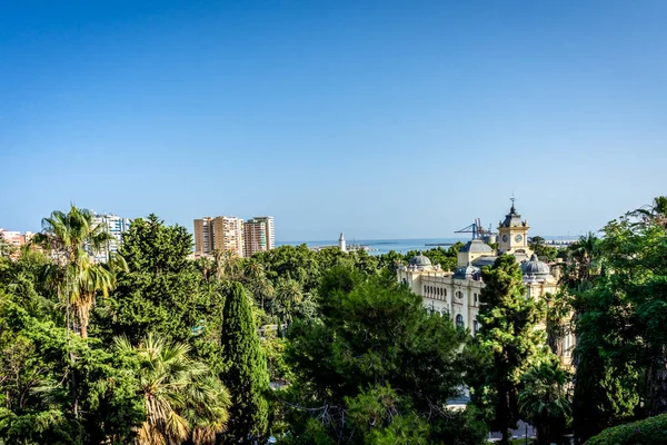 Spanya Malaga Malaga Şehrinin Ufuk Çizgisi — Stok fotoğraf