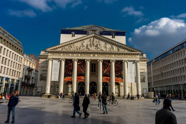 Королевский Театр Брюсселе Бельгия — стоковое фото