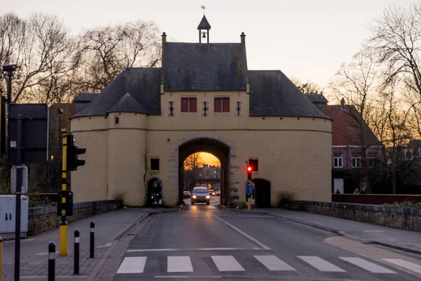 Europa Belgio Bruges Smedenpoort — Foto Stock