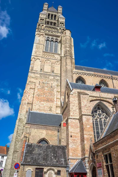 Torre Catedral San Salvador Brujas Bélgica Europa — Foto de Stock